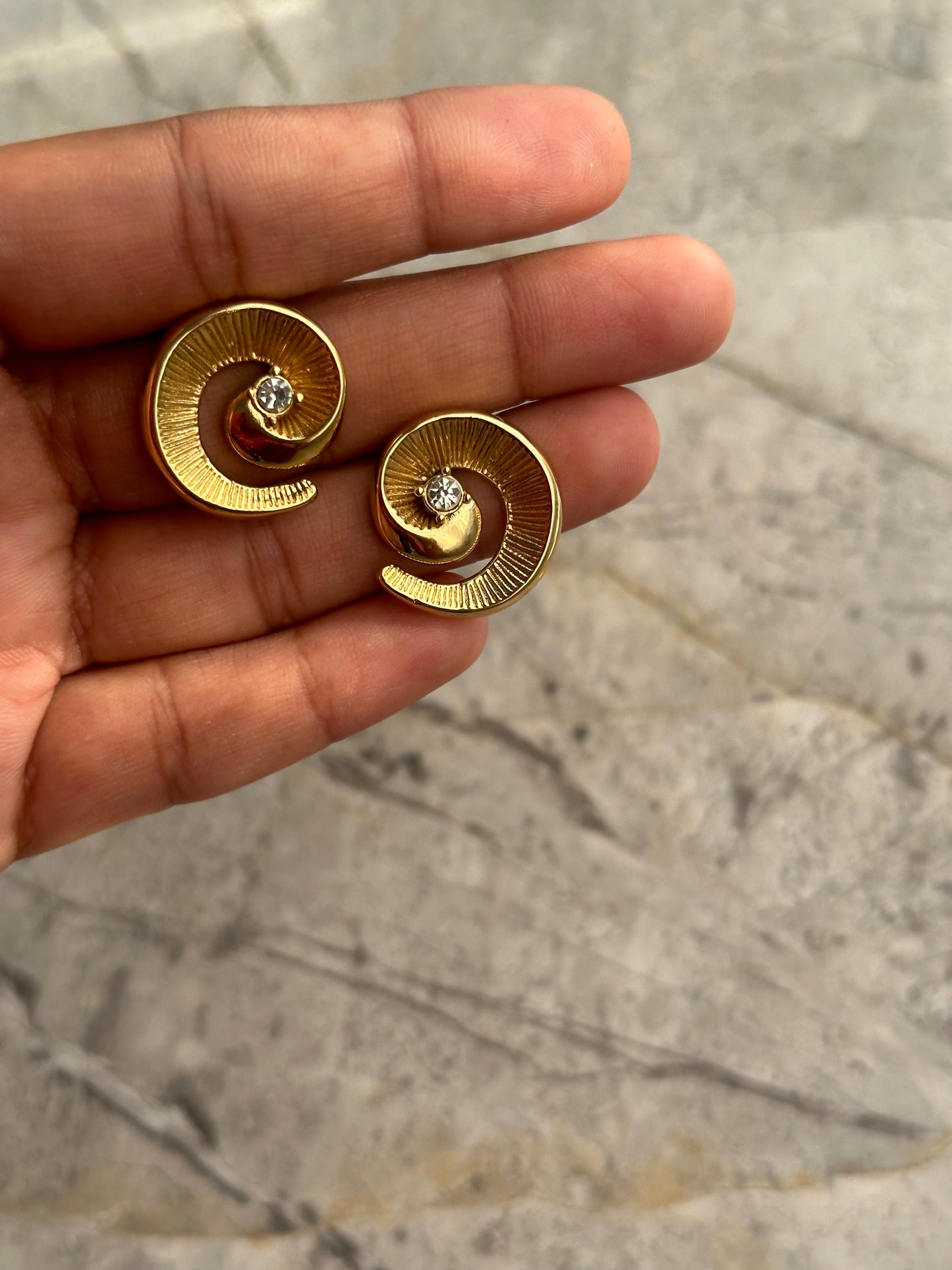 Spiral Flower Stud