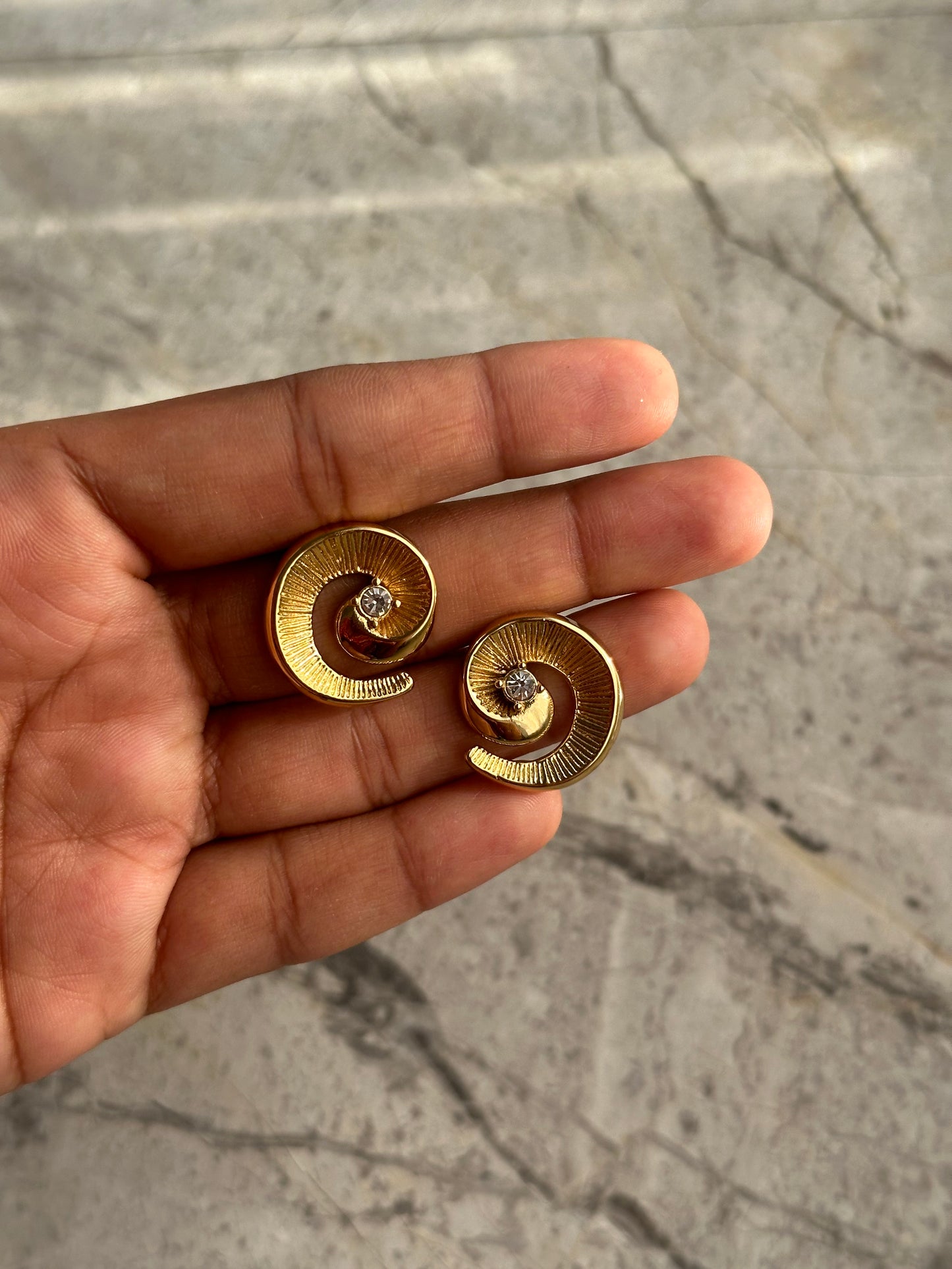 Spiral Flower Stud