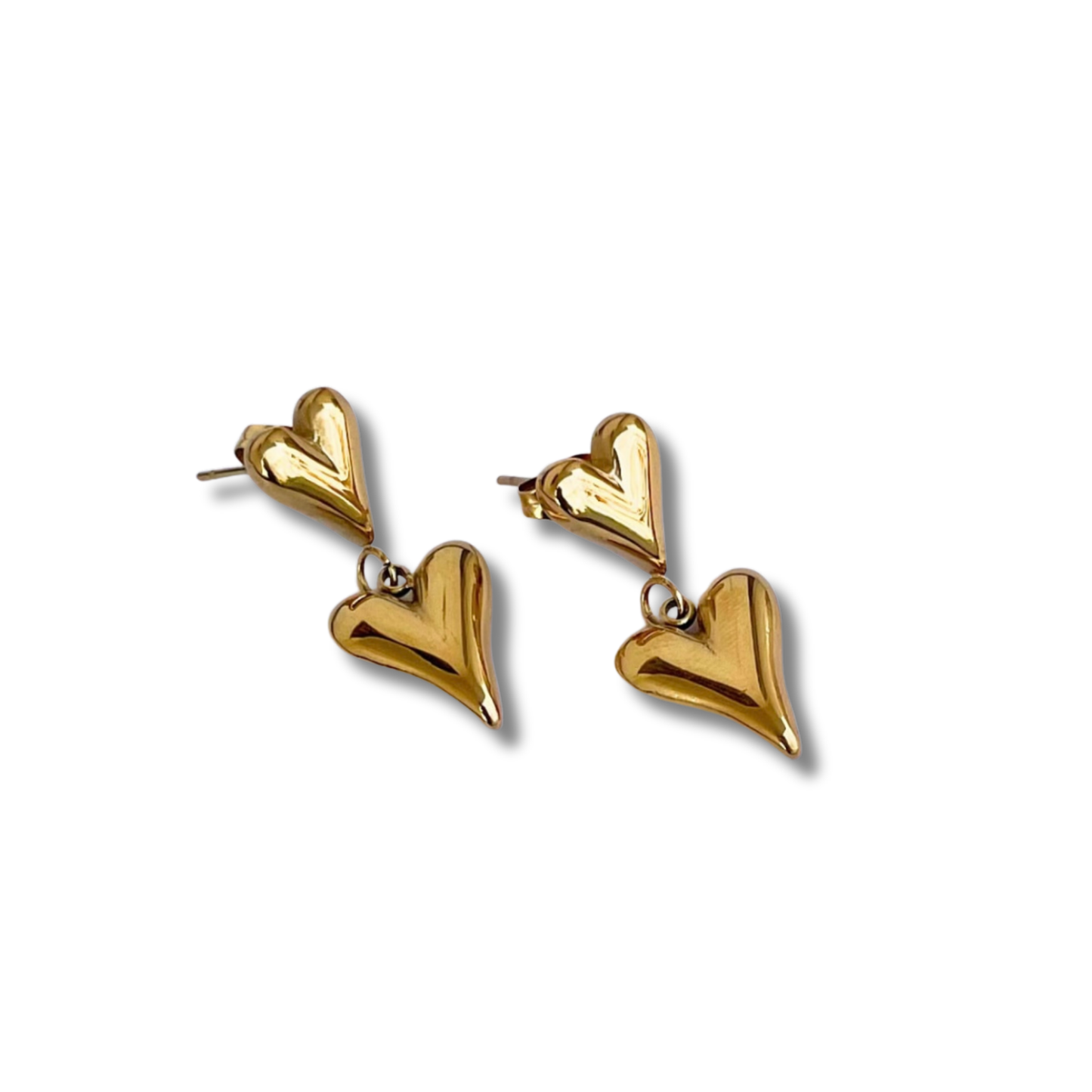 Heart on Heart Dainty Danglers