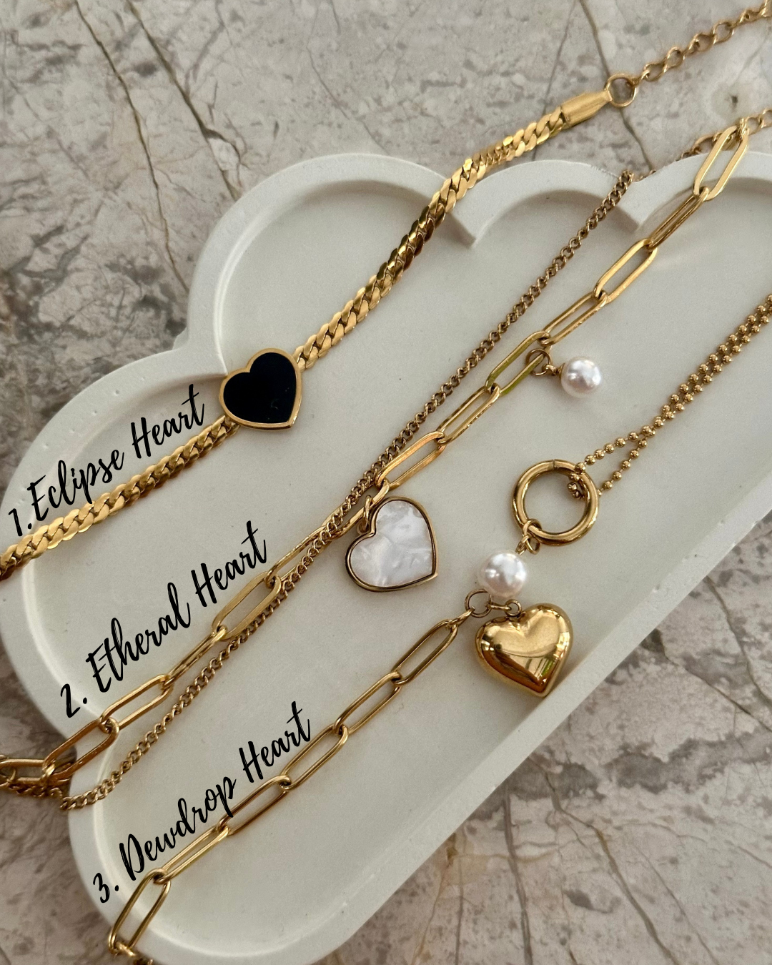 Golden Hearts Loose Bracelet Collection
