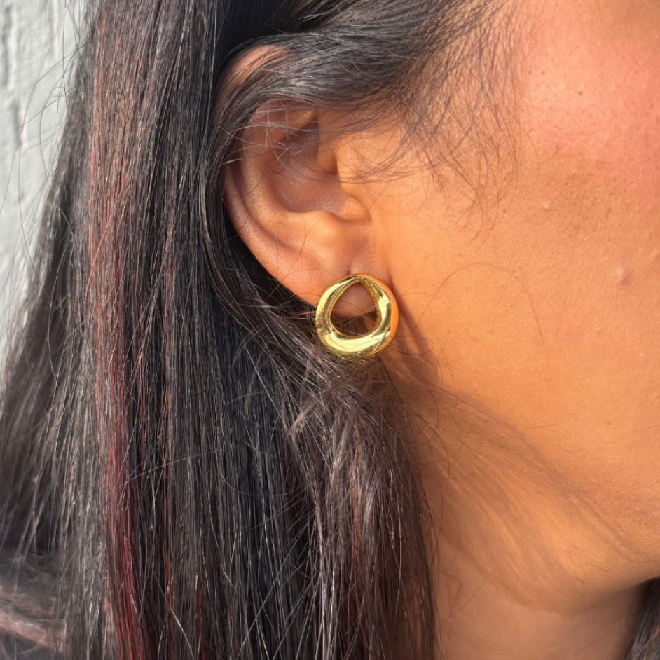 Hole in Moon Mini Studs | Founder Favorite
